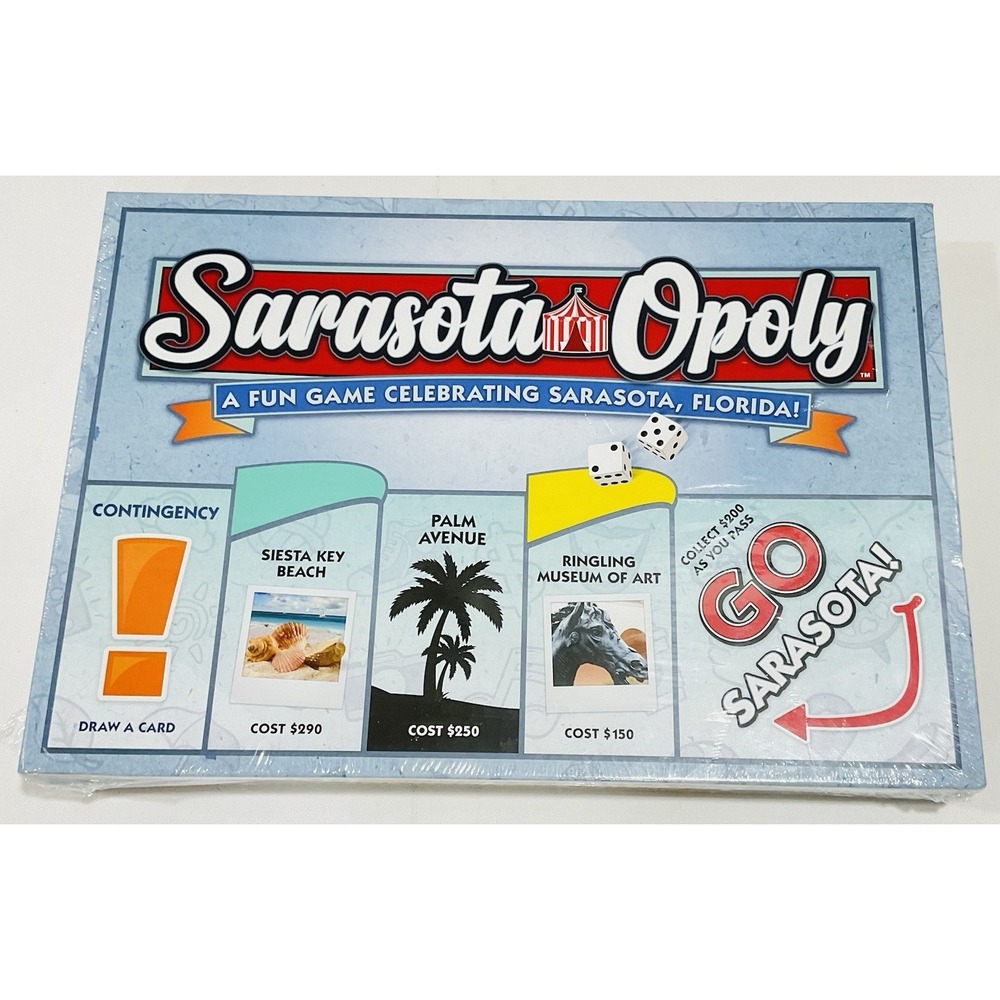 New SARASOTA OPOLY‎ Board Game Celebrating Sarasota FLorida Monopoly Sealed USA